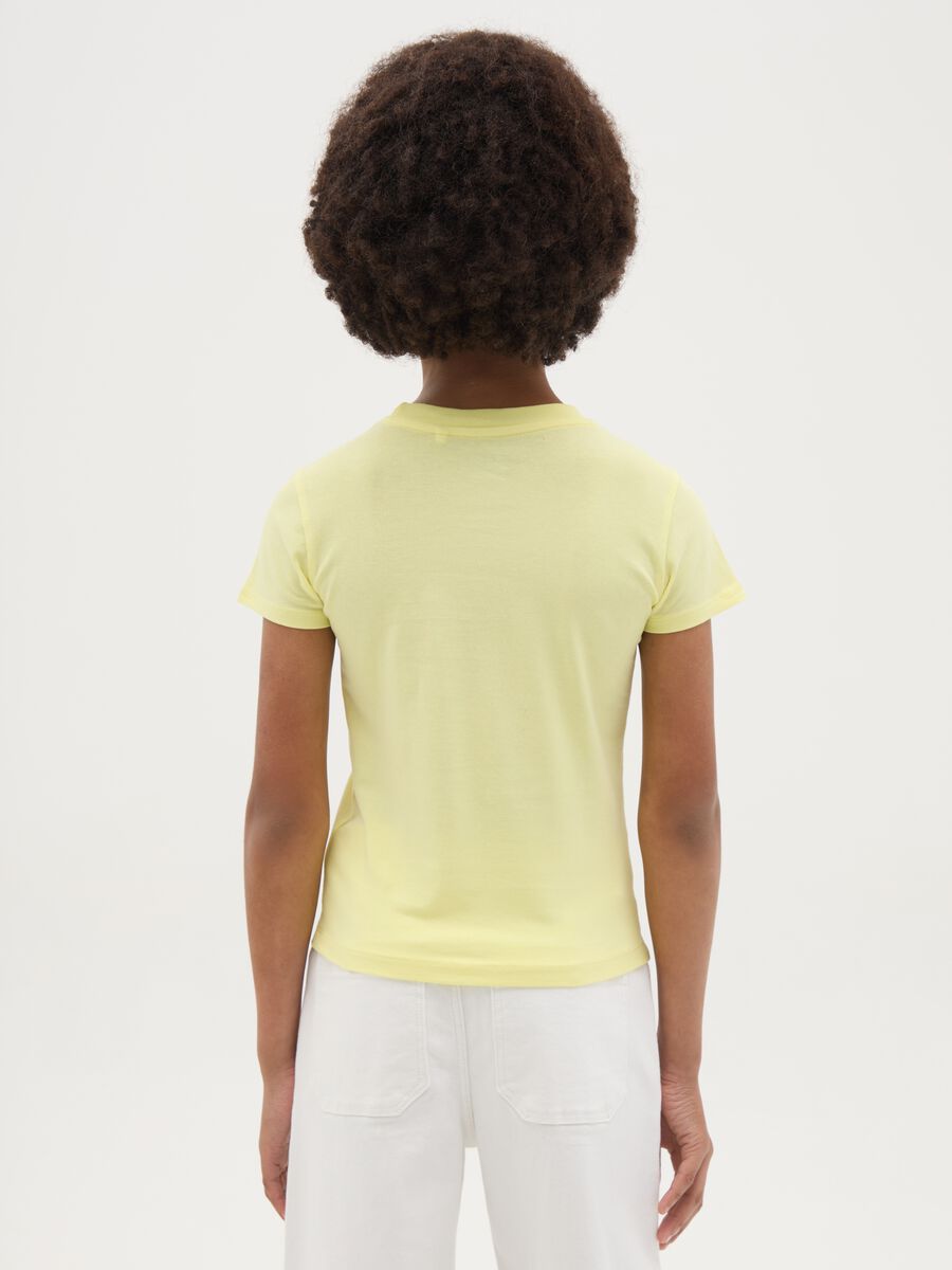 OVS Kids Yellow Stretch Cotton T-shirt_2