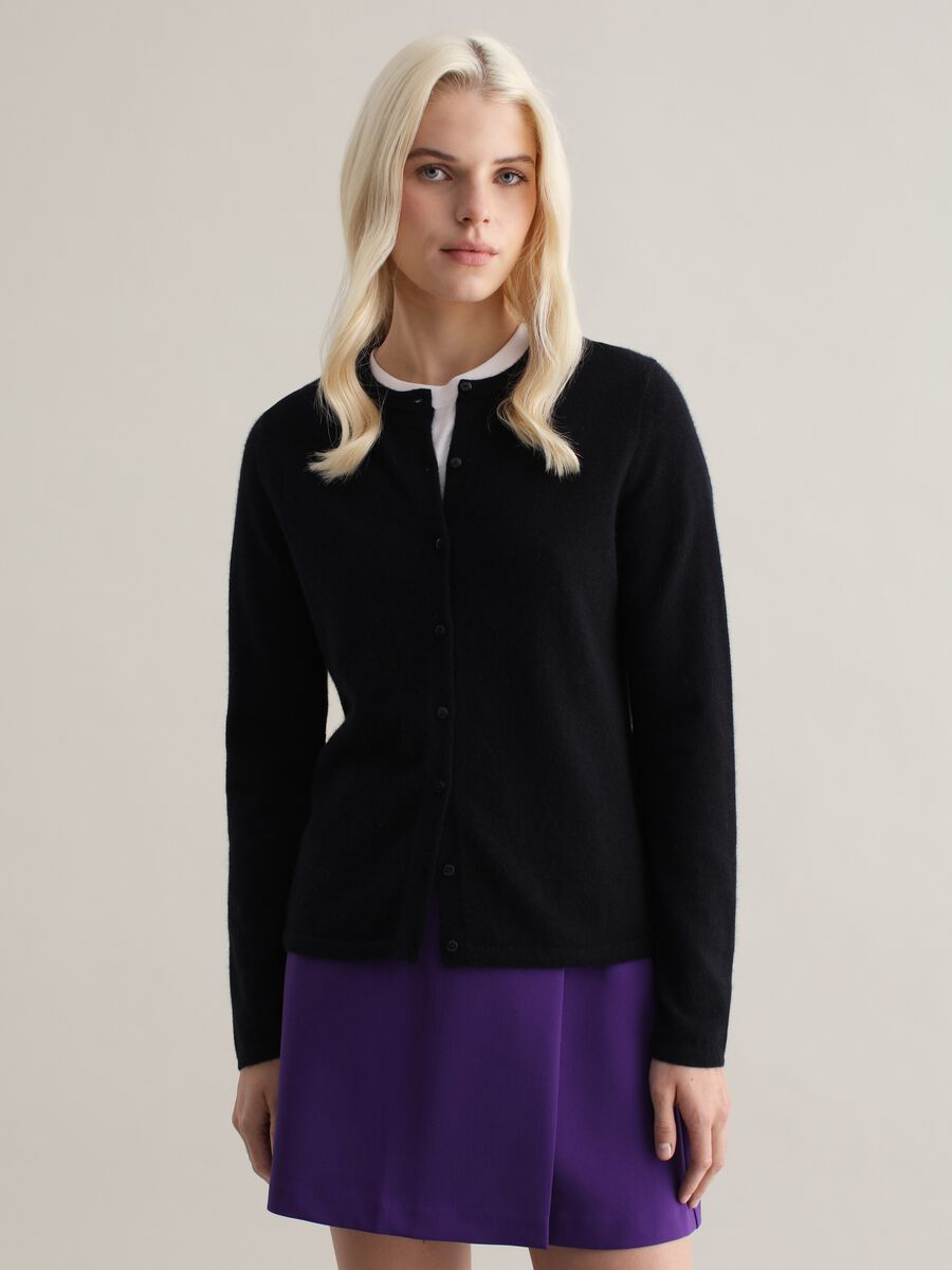 V-neck cashmere cardigan_0