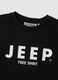 Black pure cotton short-sleeve T-shirt with Jeep slogan_4