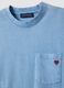 Sky blue pure cotton crew neck T-shirt with relaxed fit_5