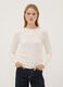 T-shirt bianca in viscosa elasticizzata slim fit_2
