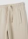 Children's beige pure cotton trousers regular fit_2