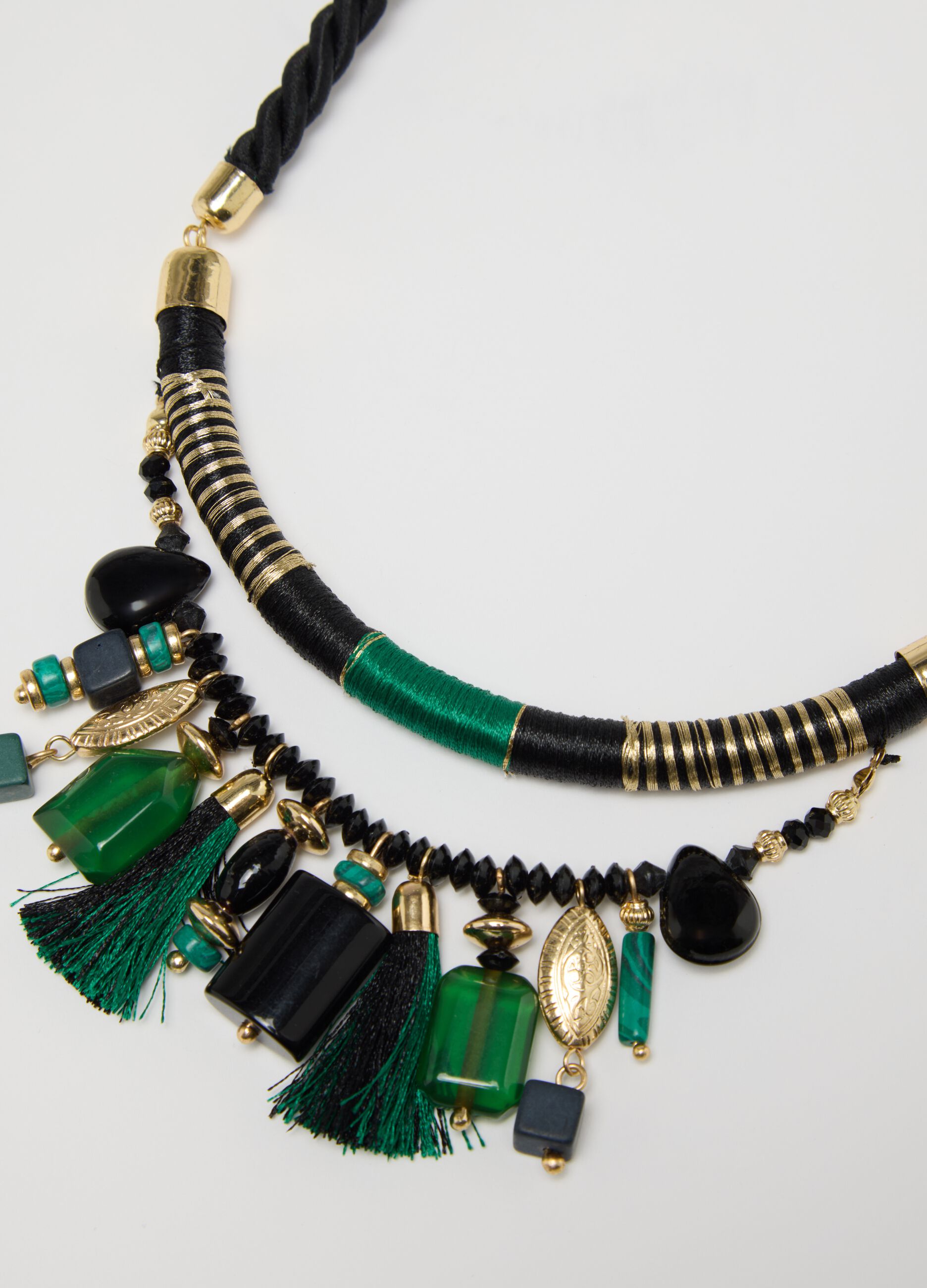 Women's multicolour iron necklace with details