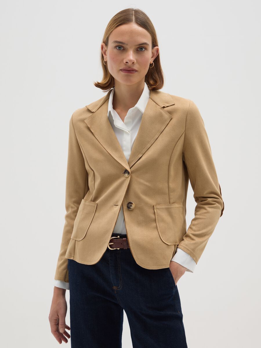 Giacca beige regular fit_0