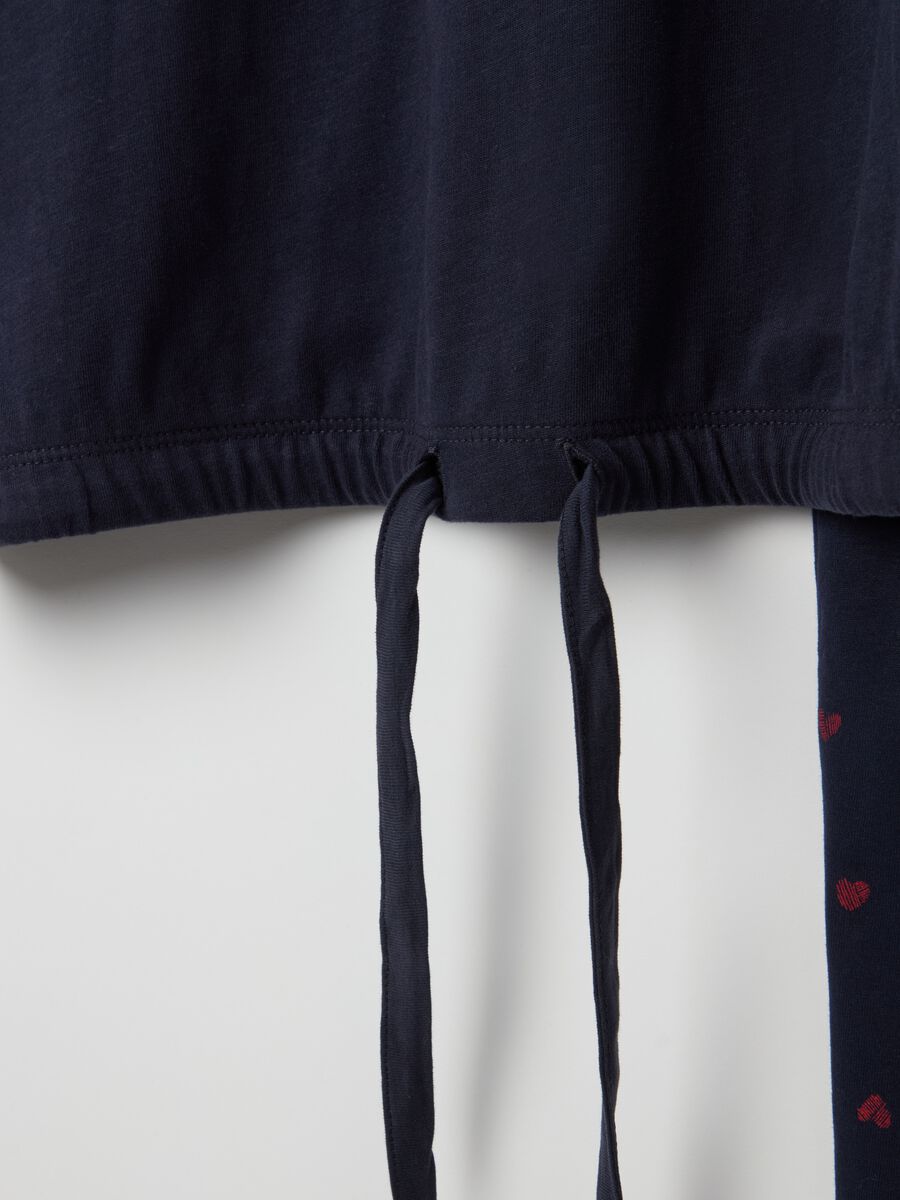 Pyjamas with drawstring and hearts print_5