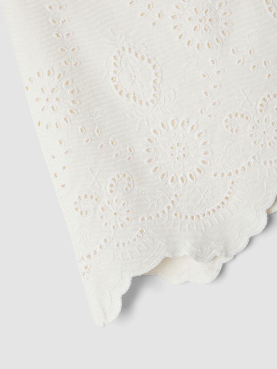 White organic cotton broderie anglaise mini skirt_2