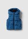 Regular fit blue mixed vest with hood for children_0