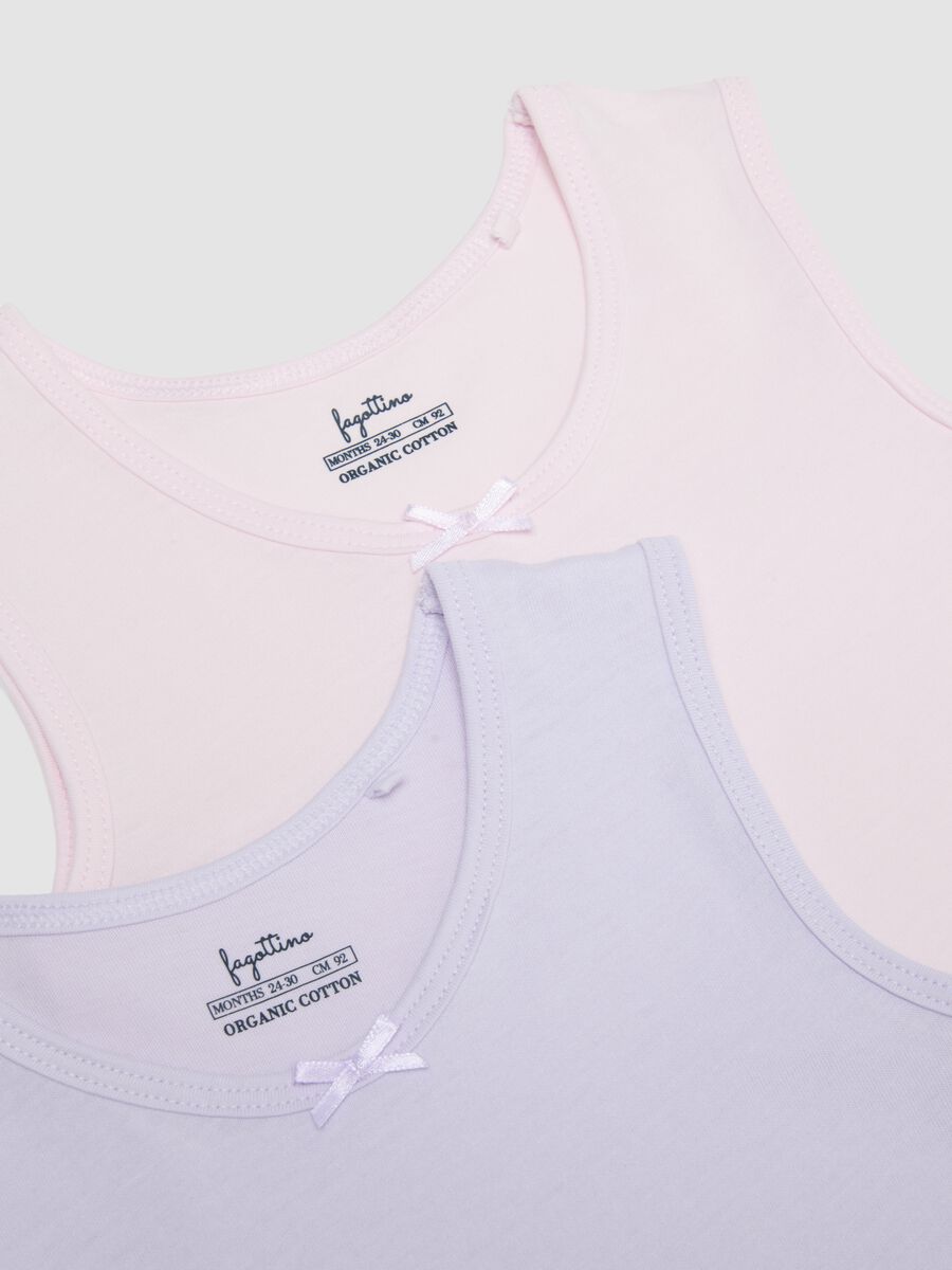 Tripack canotte in puro cotone multicolor da neonata regular fit_3