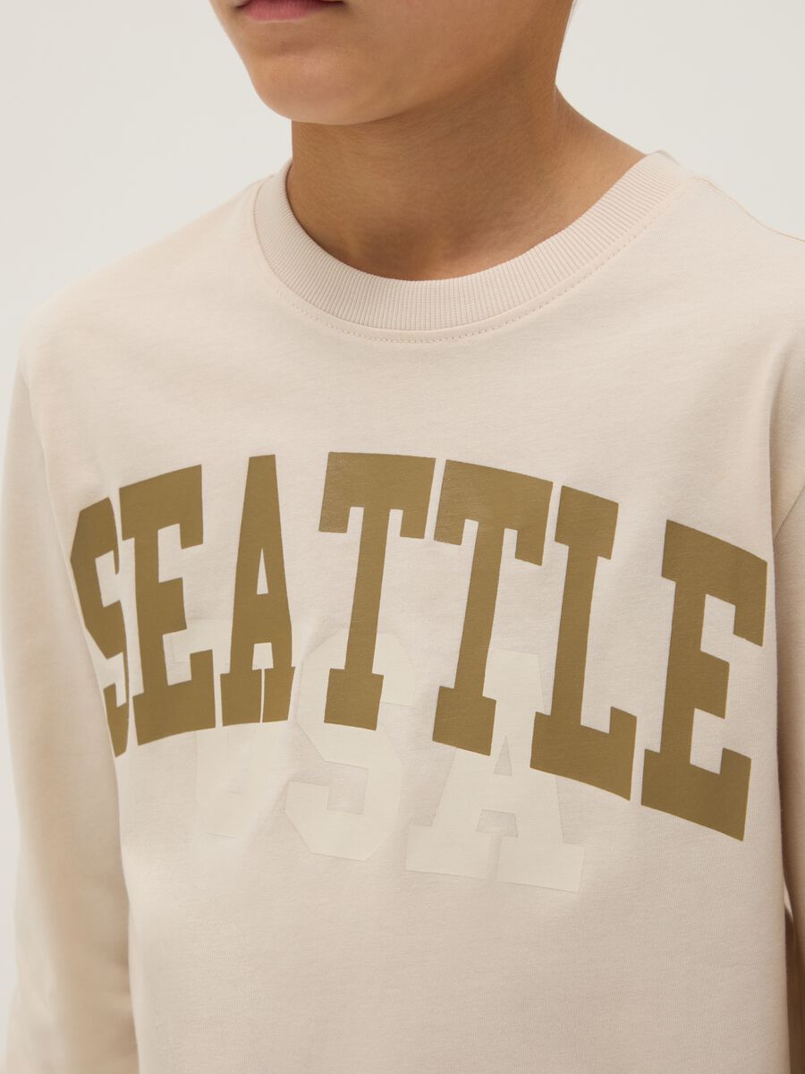 Boys' Beige Pure Cotton Regular Fit Jumper_2