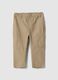 Children's beige pure cotton cargo trousers with regular fit_0
