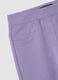 Girls' Purple Slim Fit Cotton Leggings_2