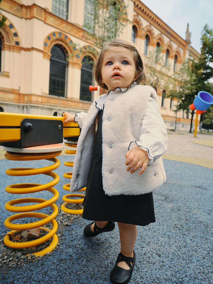 Gilet da neonata beige regular fit_0