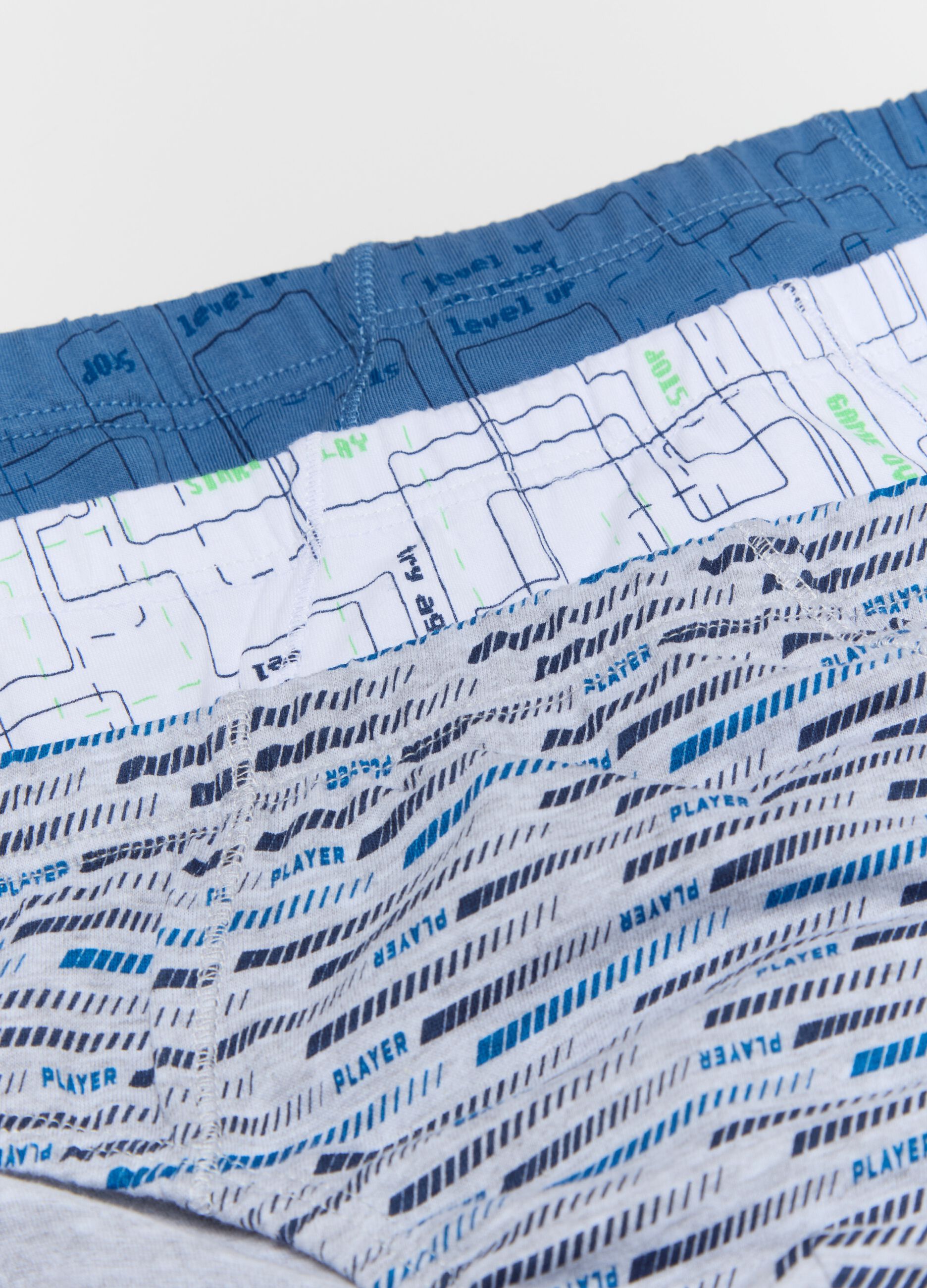 Five-pack cotton briefs with "Nap Time" print