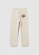 Kids' beige pure cotton joggers regular fit_1