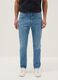 Light blue slim-fit stretch cotton jeans with five pockets_1