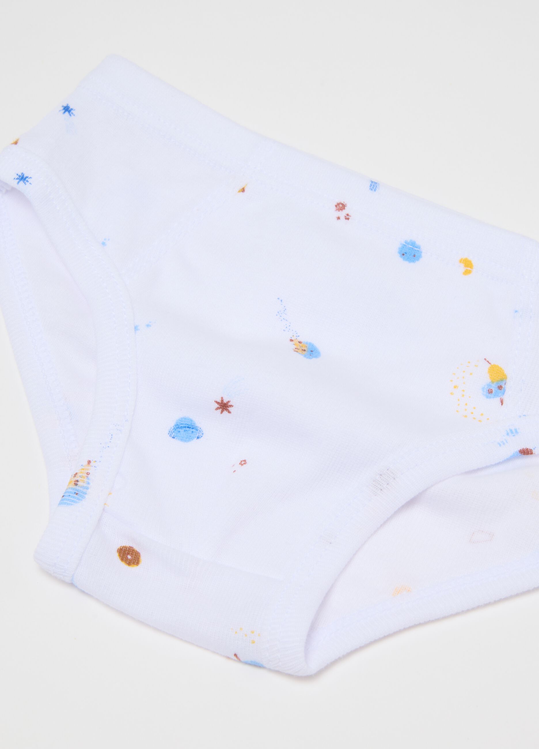 Set of multicolour pure cotton boys' briefs tripack