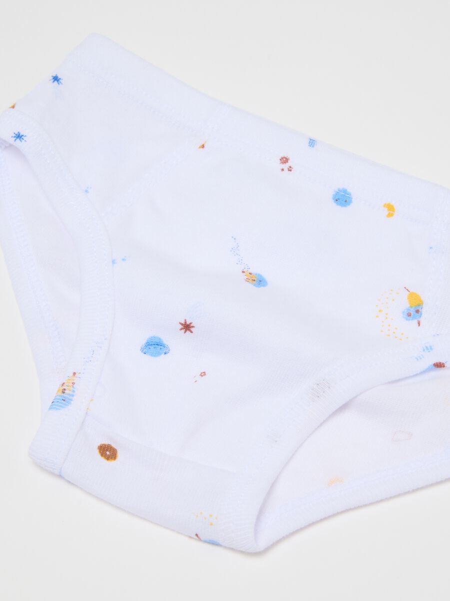 Set of multicolour pure cotton boys' briefs tripack_3