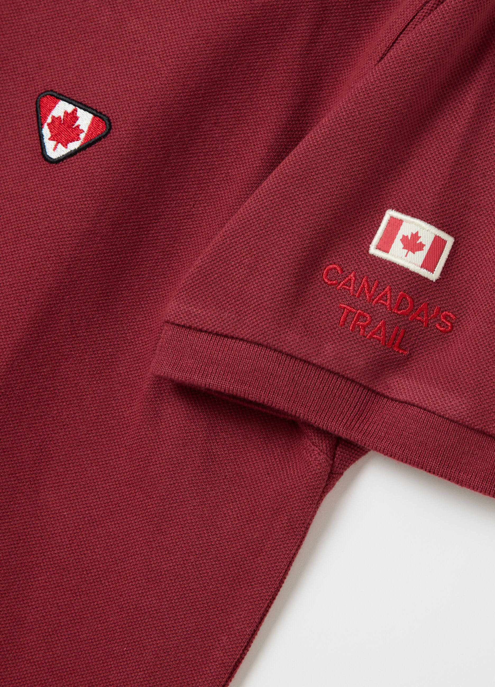 Piquet polo shirt with embroidered logo