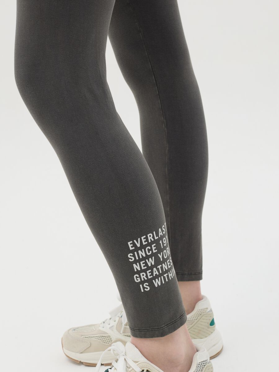 Printed stretch cotton leggings_2