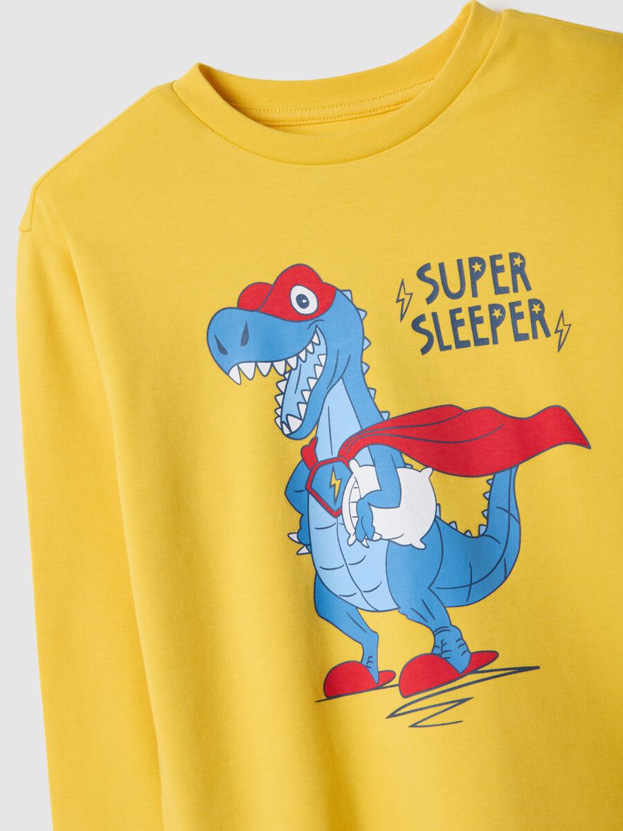 Children's pyjama in pure multicolour cotton, regular fit with print_2