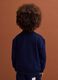 Blue oversized sweatshirt in pure organic cotton with print_2
