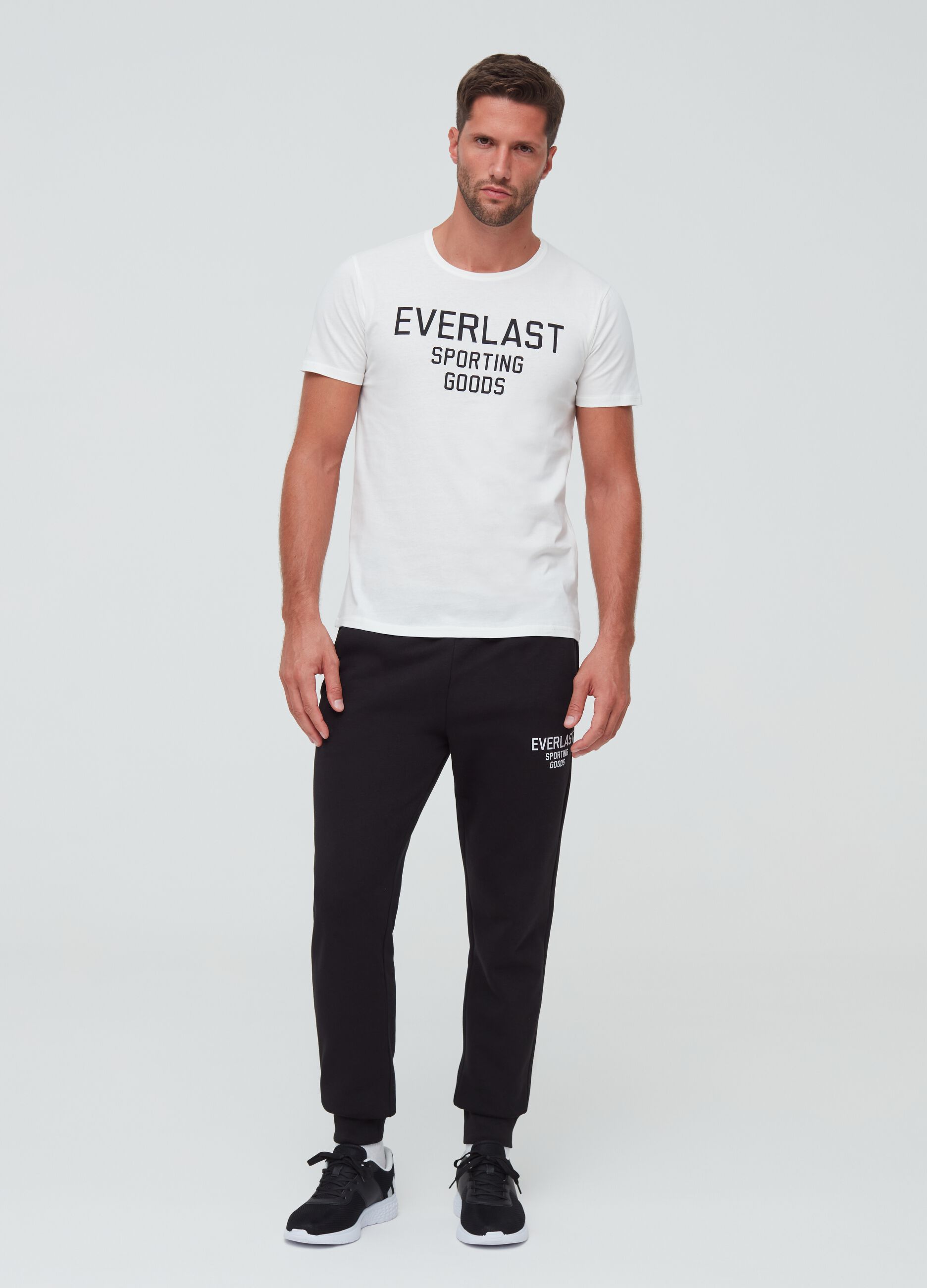 T-shirt puro cotone con stampa Everlast