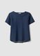 Blue stretch cotton blouse_0