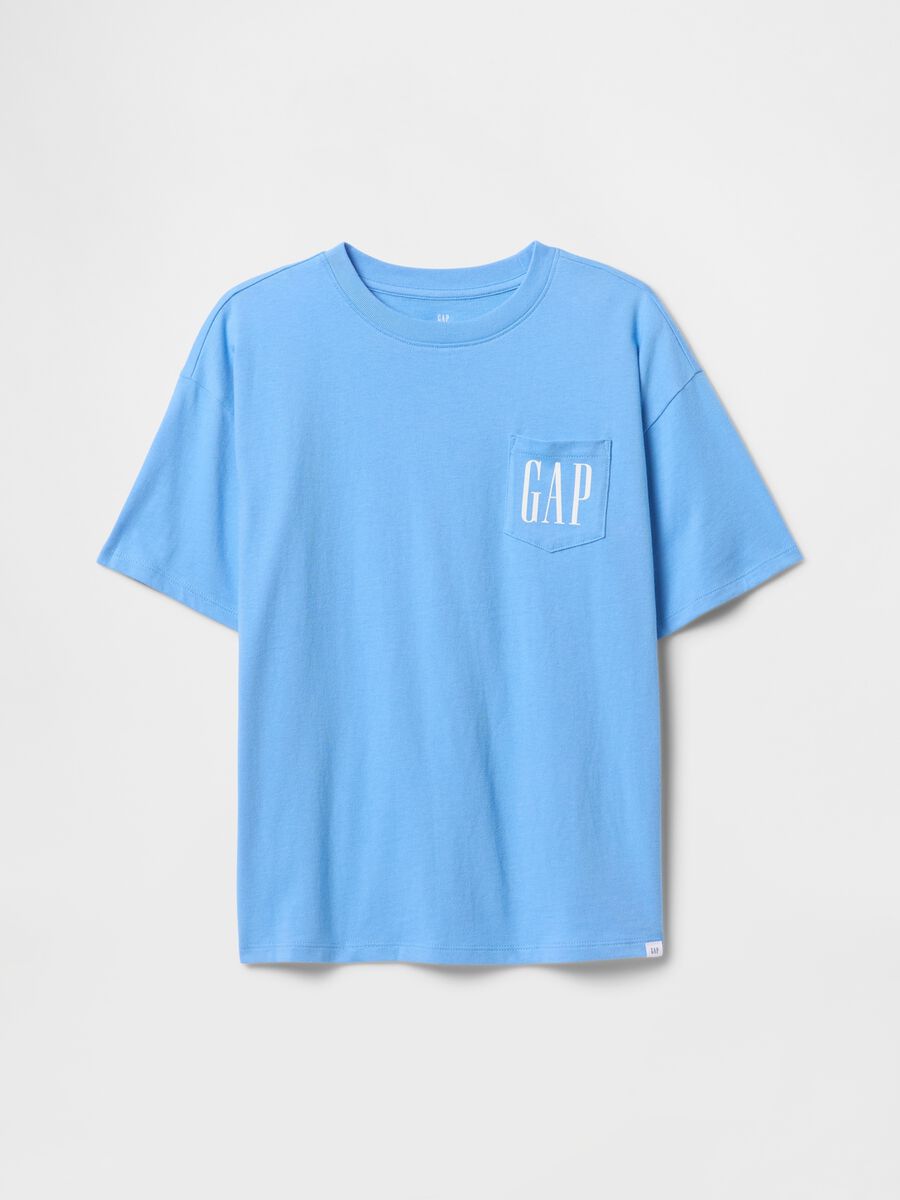Blue T-shirt in pure cotton GAP Kids_0