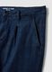 Blue denim chino trousers in stretch cotton, comfort fit_5
