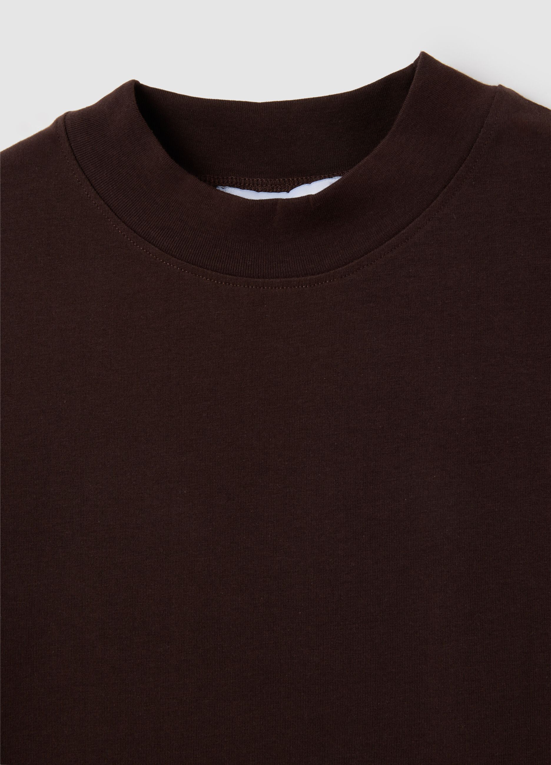 Women's Brown Stretch Cotton T-shirt