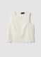 White pure cotton broderie anglaise blouse_0