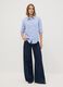 Camicia azzurra a righe in pura viscosa regular fit_1