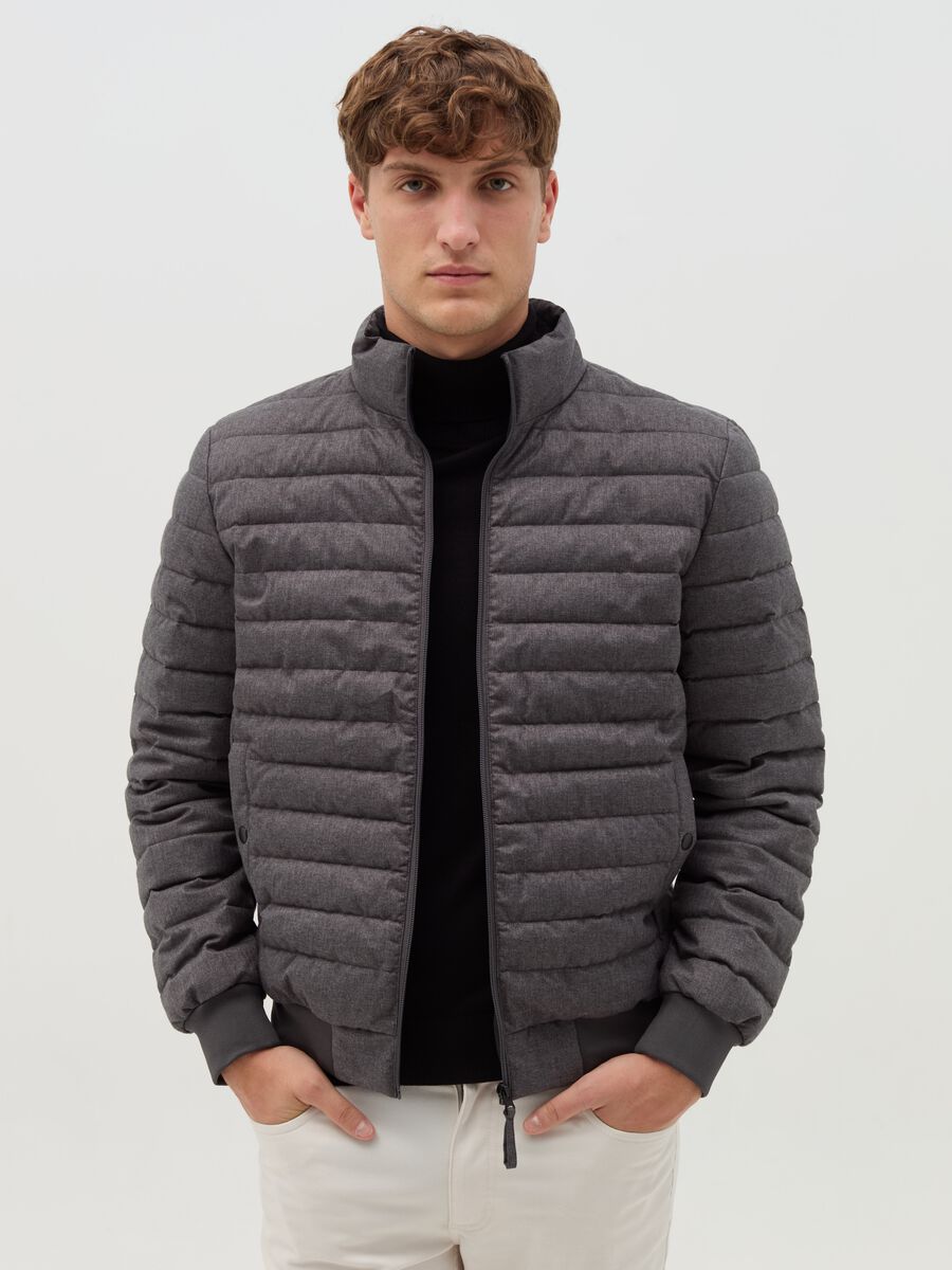 Ultralight down jacket with high neck_0