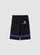 Children's black and purple regular fit shorts with Lakers print_4