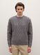 Grey regular fit jumper with jacquard pattern_1