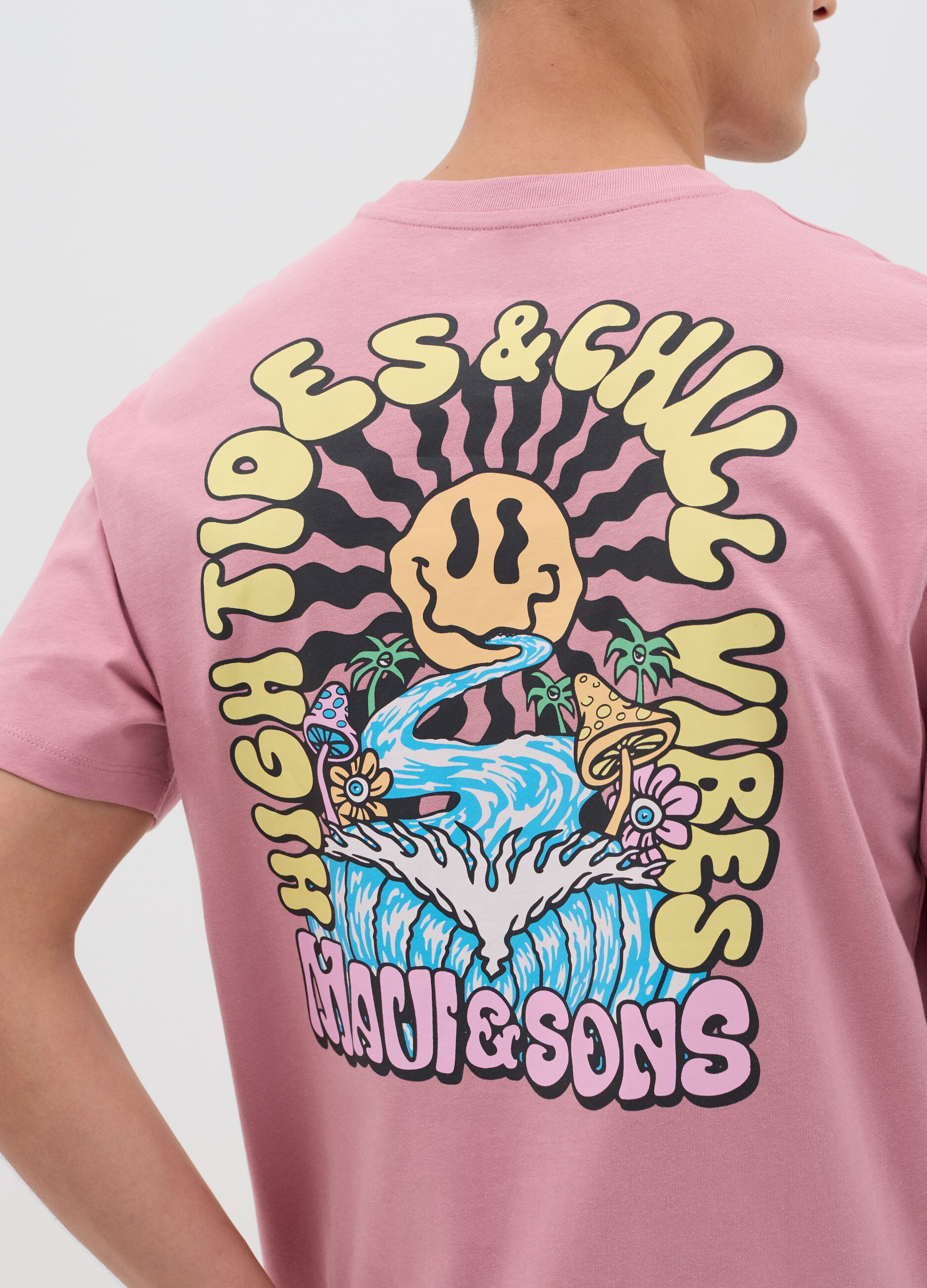 Pink short-sleeve cotton Ovs T-shirt
