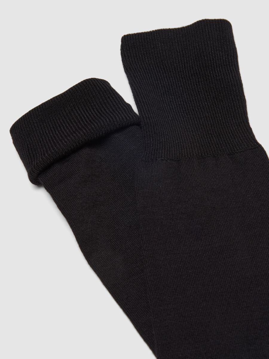 Pack of long bamboo blend black stretch socks_1