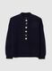 Blue sweater with high neck and buttons_5