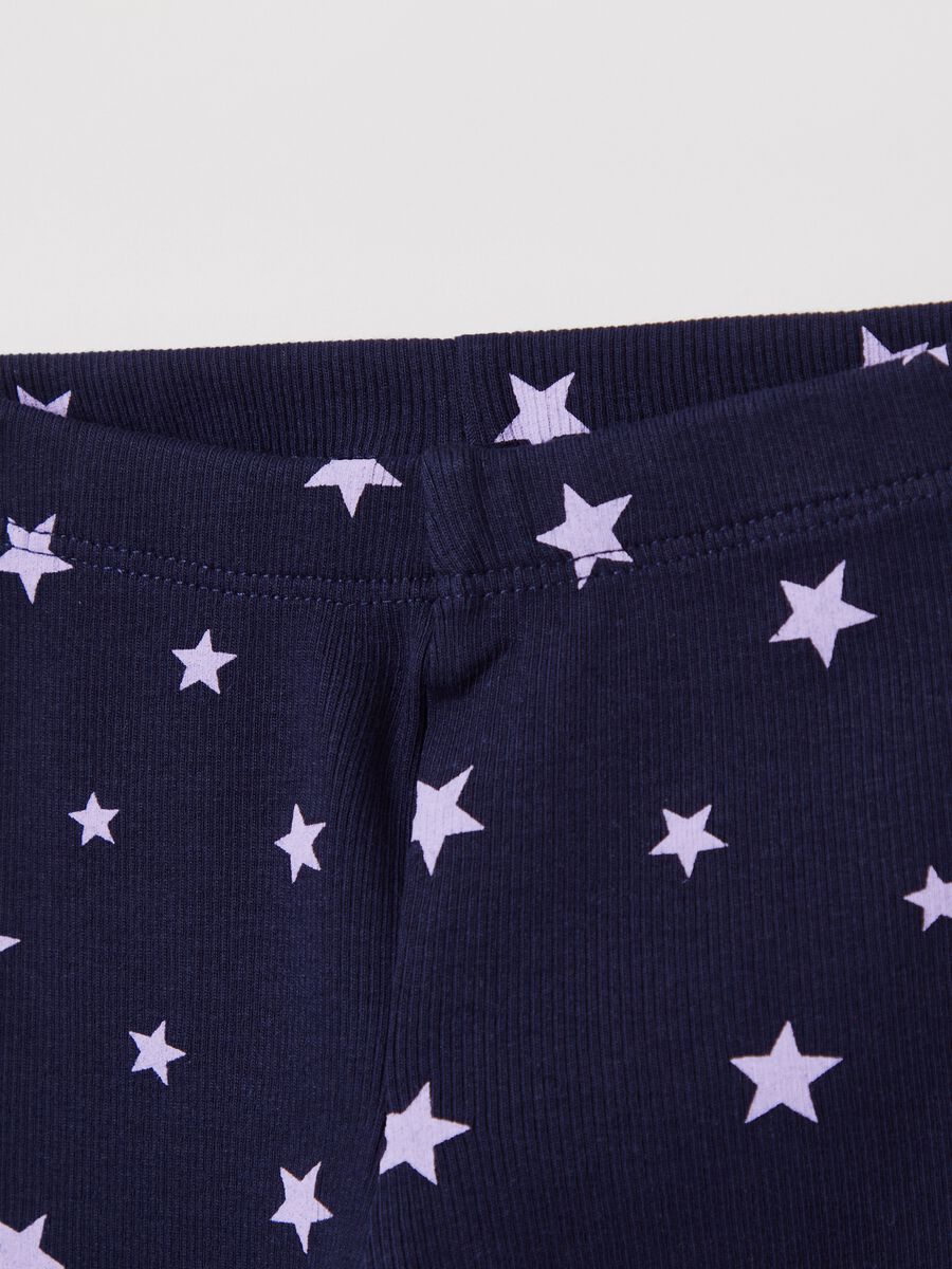 Leggings a costine con stampa_2