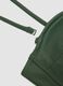 Top bikini a fascia in tessuto elasticizzato verde con imbottitura_5