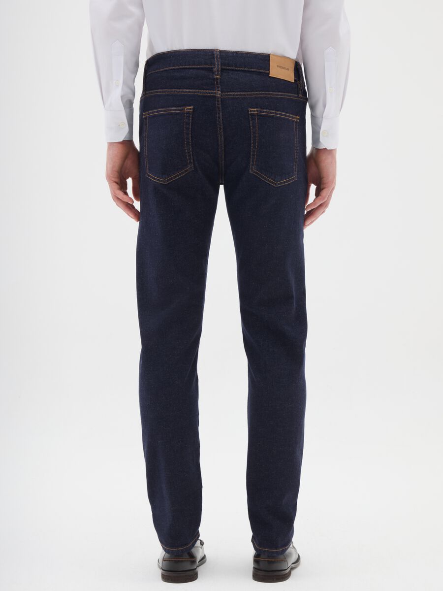 Jeans blu slim in denim elasticizzato_2