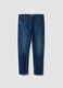 Blue slim-fit stretch cotton jeans_4