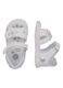 White sandals with velcro closure for girls_1