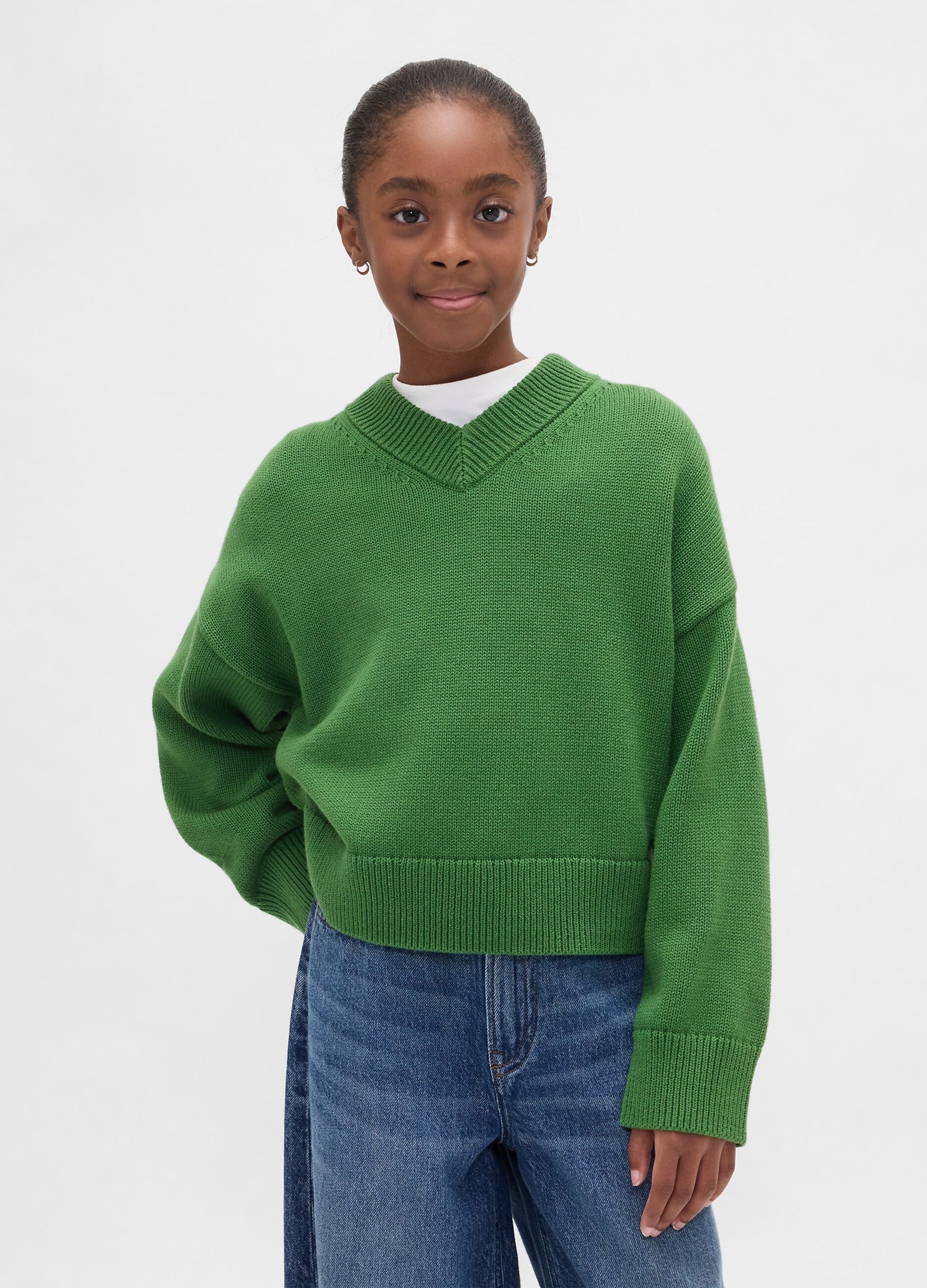 Green Cotton Sweater