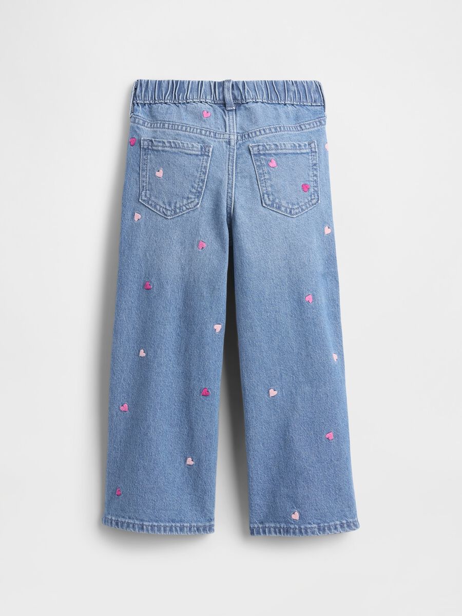 Pantaloni denim ricamati per bambina_1