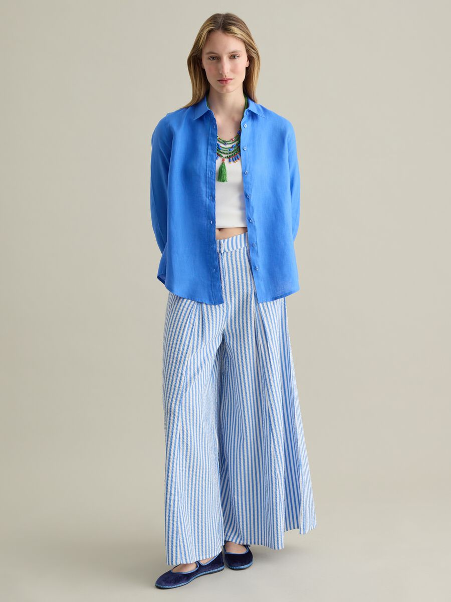 Light blue regular-fit shirt in linen_2