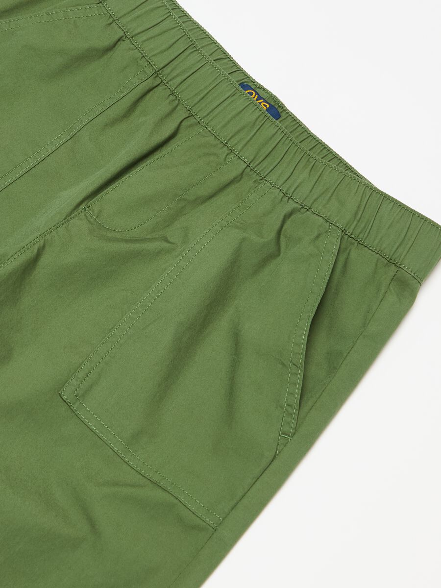 Pull-on Bermuda shorts in poplin_2