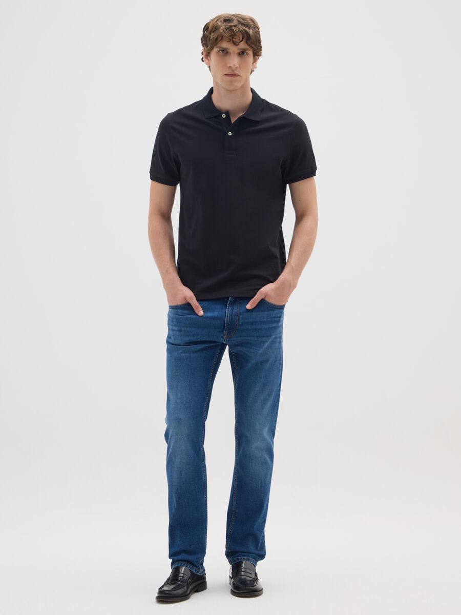 Regular fit blue denim jeans_0