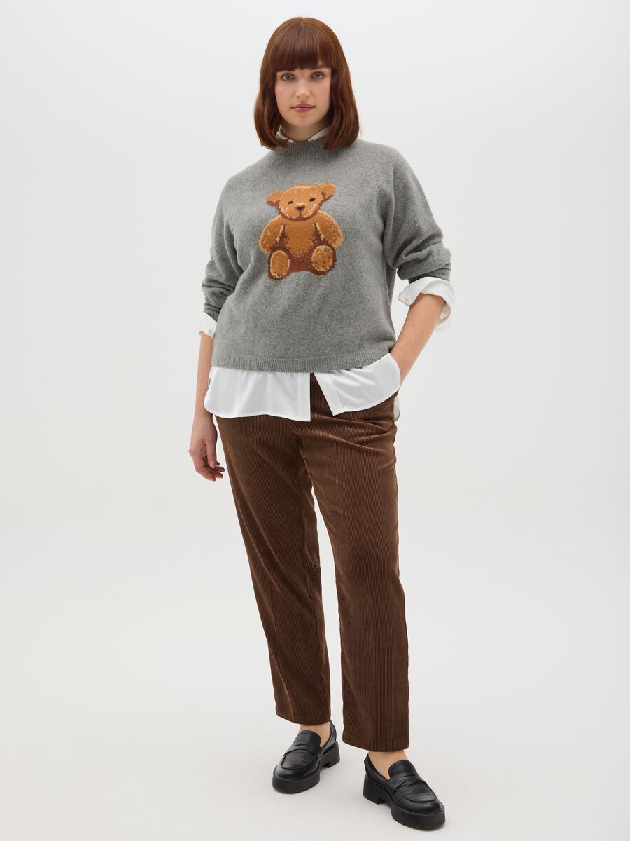 Grey Sweater with Print_1