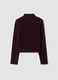 Purple viscose-blend fleece sweatshirt with crew neck and zip, regular fit_2